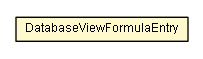 Package class diagram package DatabaseViewFormulaEntry